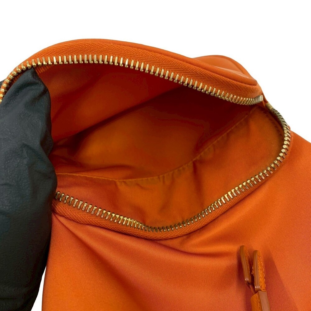 PRADA Orange Leather Saffiano Shoulder Bag - Picture 10 of 10